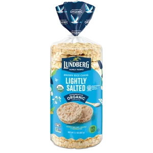 Lundberg Organic Brown Rice Cakes, Lightly Salted, 8.5 oz