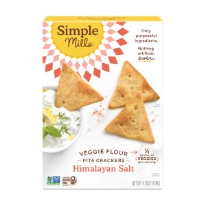 Simple Mills Himalayan Salt Veggie Pita Crackers, 4.25 oz