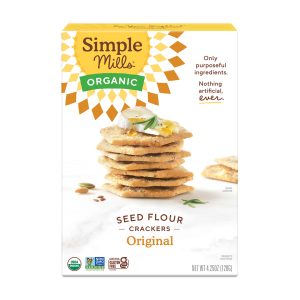 Simple Mills Organic Seed Flour Crackers Original, 4.25 oz