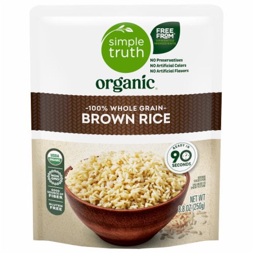 Simple Truth Organic 90 Second 100% Whole Grain Brown Rice, 8.8 oz