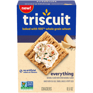 Triscuit Everything Whole Grain Wheat Crackers, 8.5 oz