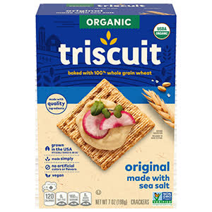 Triscuit Organic Original Whole Grain Wheat Crackers, 7 oz