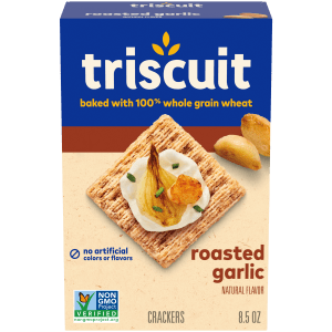 Triscuit Roasted Garlic Whole Grain Wheat Crackers, Family Size 12.5 oz
