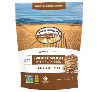 Wheat Montana Whole Wheat Pancake Mix with Flax, 2 lb