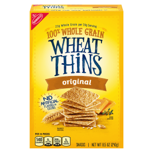 Wheat Thins Original Whole Grain Wheat Crackers, Family Size 14 oz